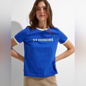 Lili & Lala “ST HONORÉ” Royal Blue Graphic Tee in Size S